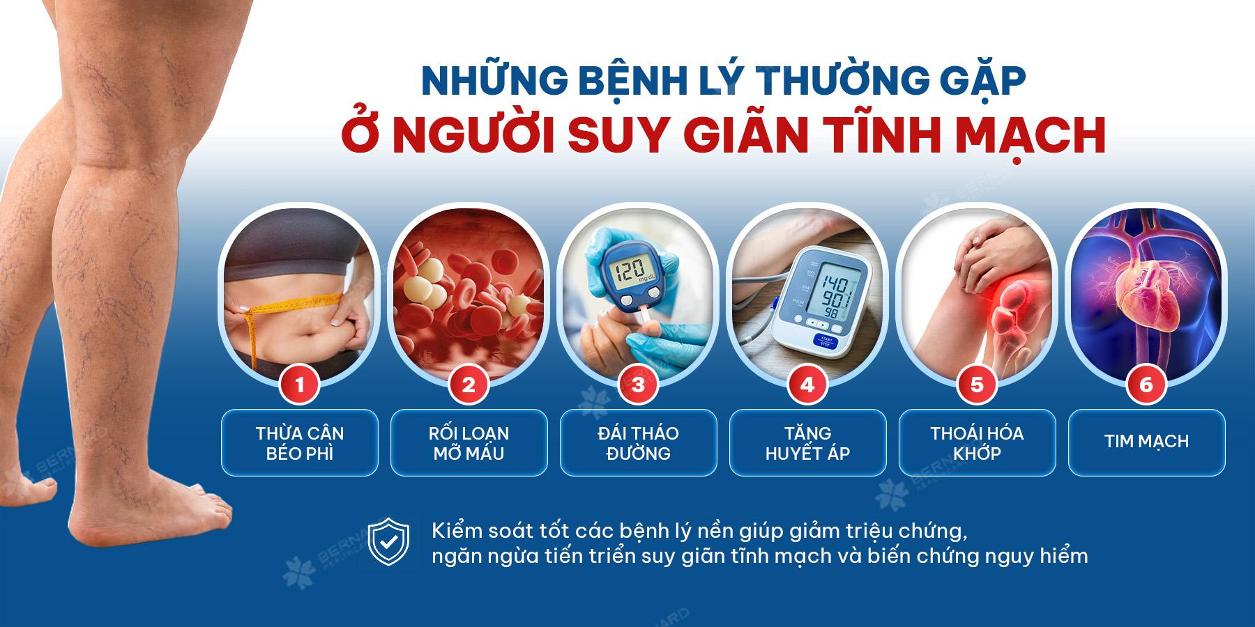 Những bệnh lý thường gặp ở người suy giãn tĩnh mạch